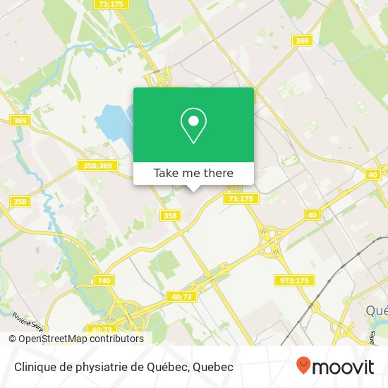 Clinique de physiatrie de Québec map