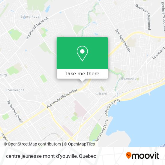 centre jeunesse mont d'youville map
