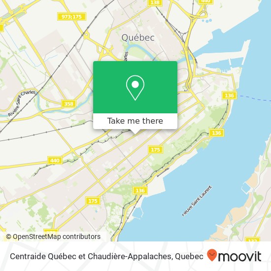 Centraide Québec et Chaudière-Appalaches map