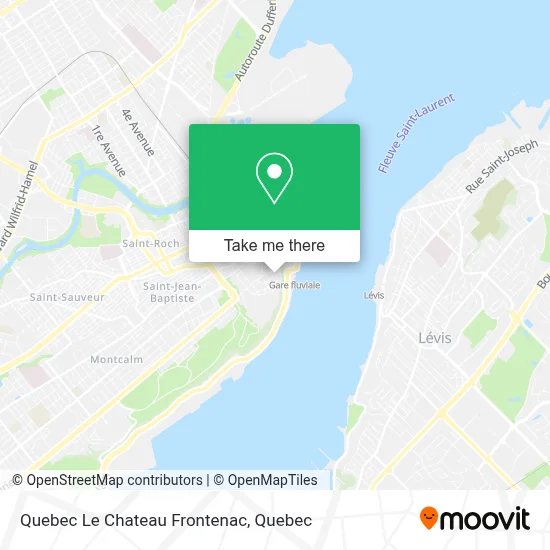 Quebec Le Chateau Frontenac map