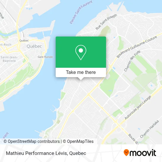 Mathieu Performance Lévis map