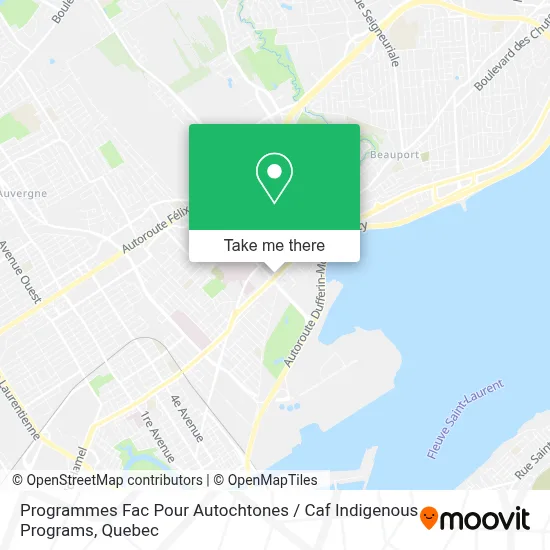Programmes Fac Pour Autochtones / Caf Indigenous Programs map