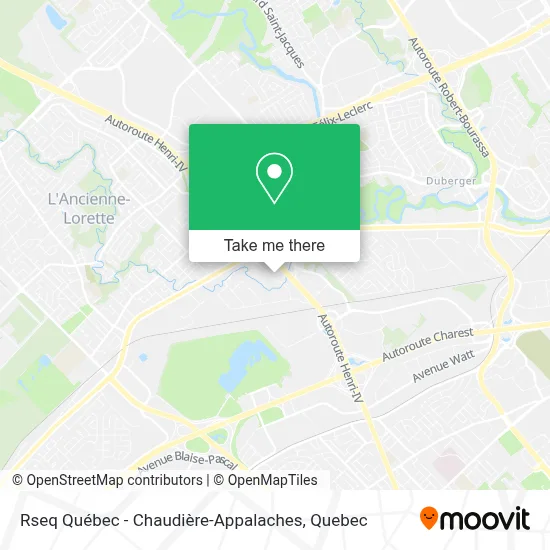 Rseq Québec - Chaudière-Appalaches map
