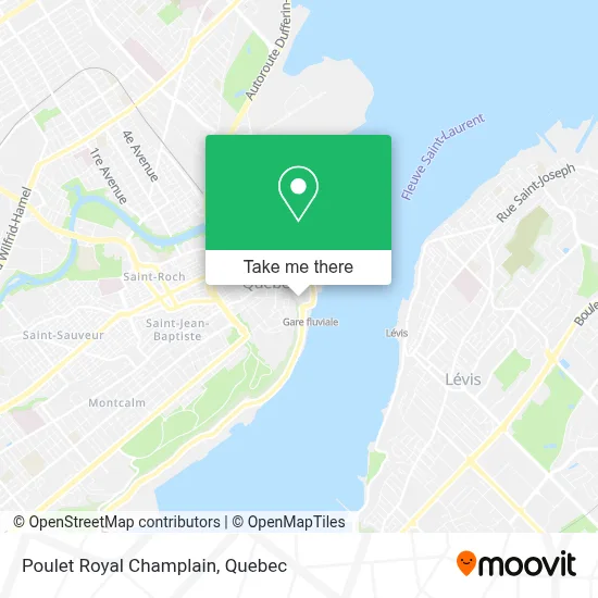 Poulet Royal Champlain map