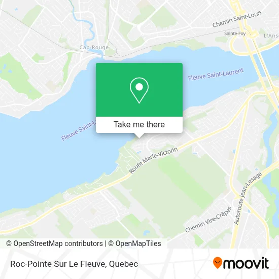 Roc-Pointe Sur Le Fleuve map