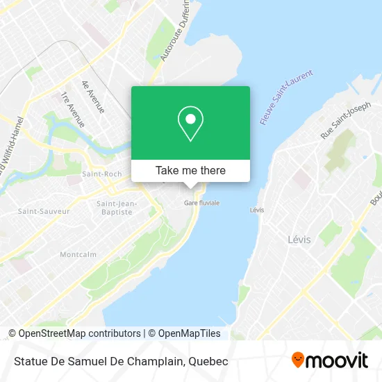 Statue De Samuel De Champlain map