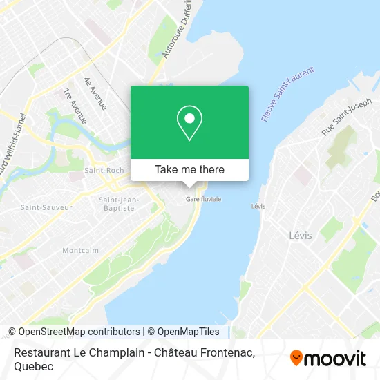 Restaurant Le Champlain - Château Frontenac map