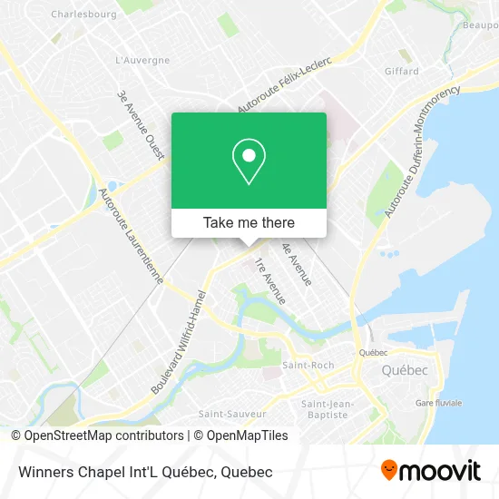 Winners Chapel Int'L Québec map