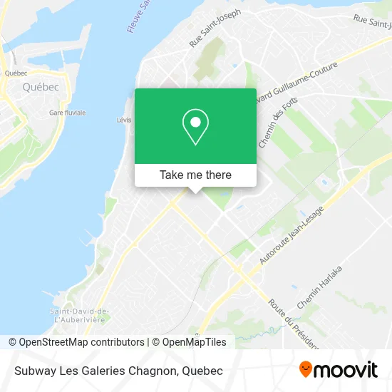 Subway Les Galeries Chagnon map