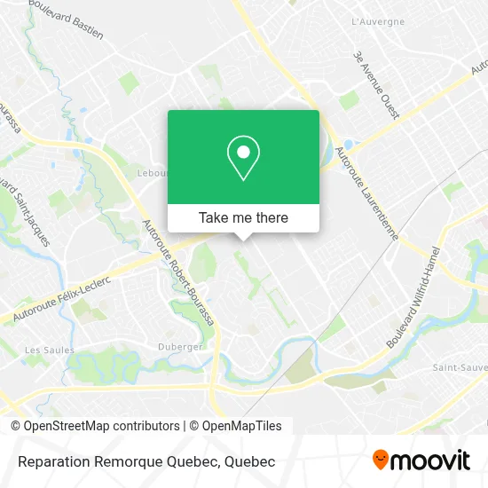 Reparation Remorque Quebec map