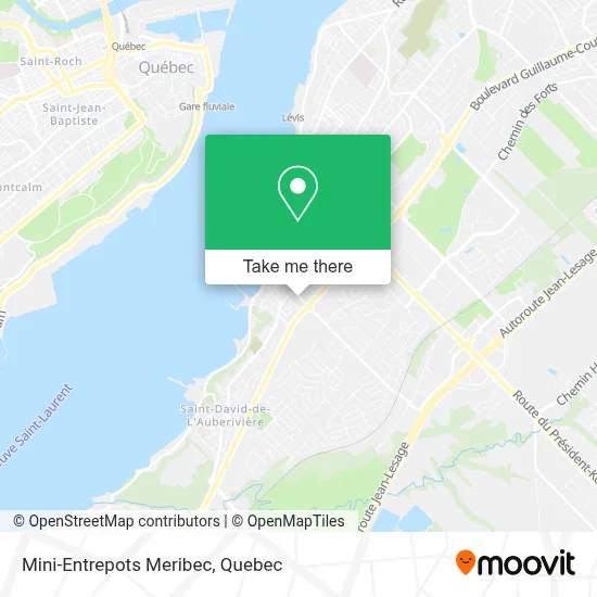 Mini-Entrepots Meribec map