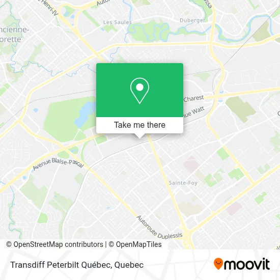 Transdiff Peterbilt Québec map