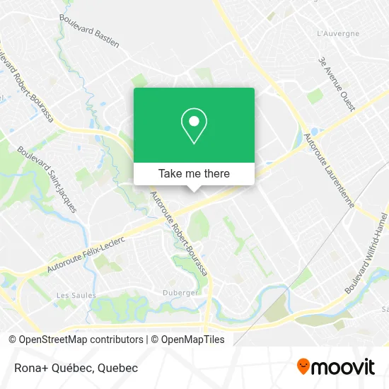 Rona+ Québec map