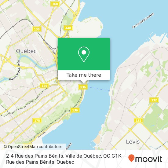 2-4 Rue des Pains Bénits, Ville de Québec, QC G1K Rue des Pains Bénits map