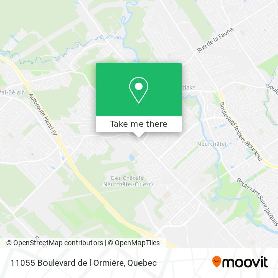 11055 Boulevard de l'Ormière map