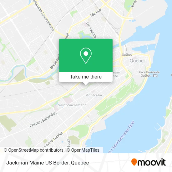 Jackman Maine US Border map