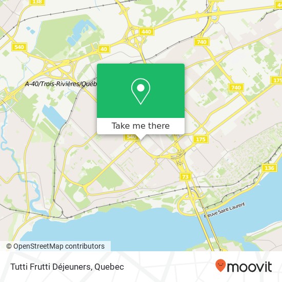 Tutti Frutti Déjeuners, 999 Avenue de Bourgogne Québec, QC G1W map