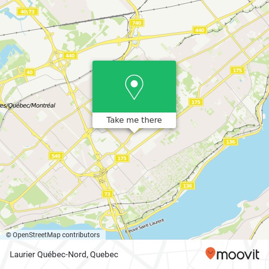 Laurier Québec-Nord map