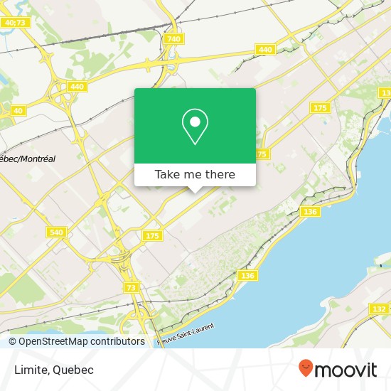 Limite, Place de la Cité Québec, QC G1V map