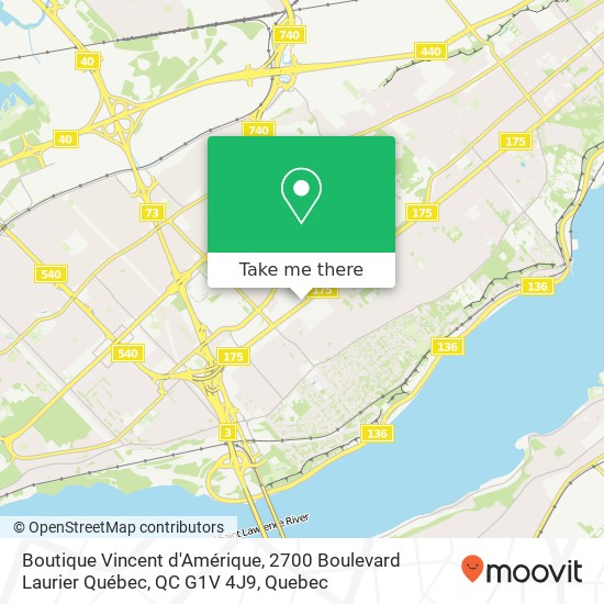 Boutique Vincent d'Amérique, 2700 Boulevard Laurier Québec, QC G1V 4J9 map