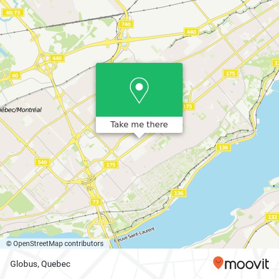 Globus, 2600 Boulevard Laurier Québec, QC G1V map