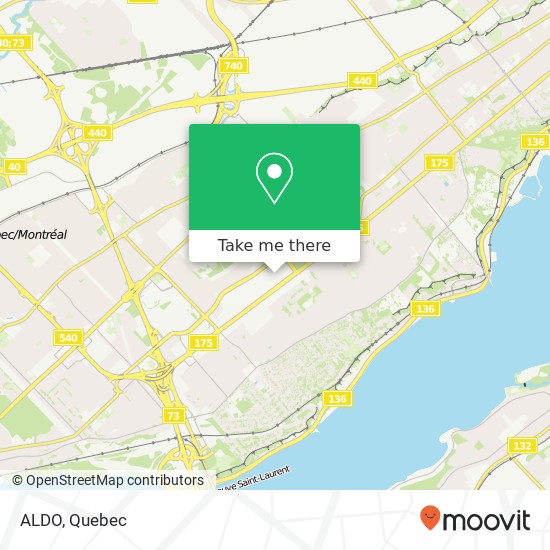 ALDO, Québec, QC G1V map