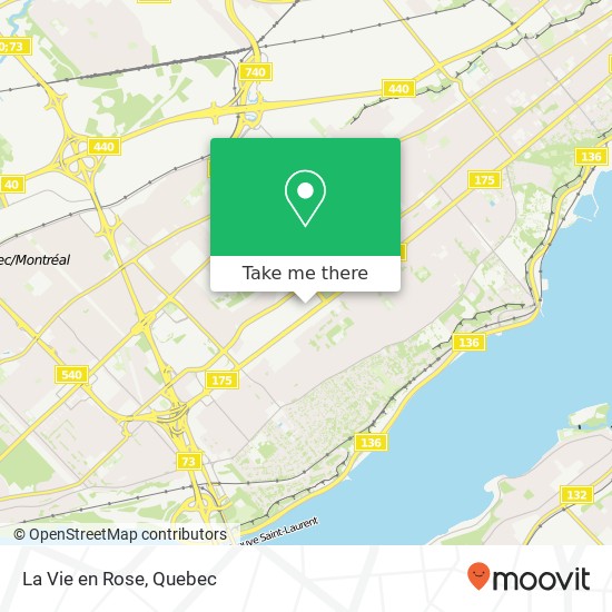 La Vie en Rose, Québec, QC G1V map