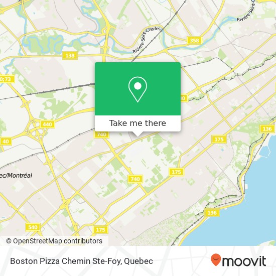 Boston Pizza Chemin Ste-Foy, 2300 Chemin Ste-Foy Québec, QC G1V map