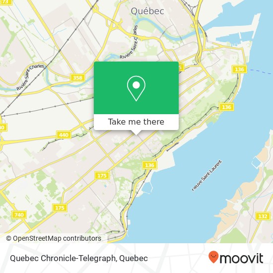 Quebec Chronicle-Telegraph map