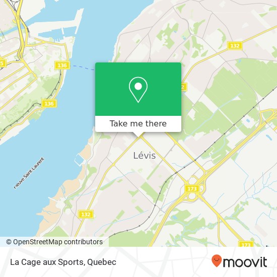 La Cage aux Sports, 5500 Boulevard Guillaume-Couture Lévis, QC G6V map