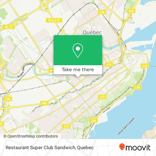 Restaurant Super Club Sandwich, 334 Rue Marie-de-l'Incarnation Québec, QC G1N 3G6 map