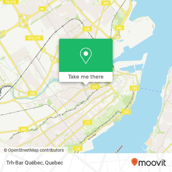 Trh-Bar Québec map
