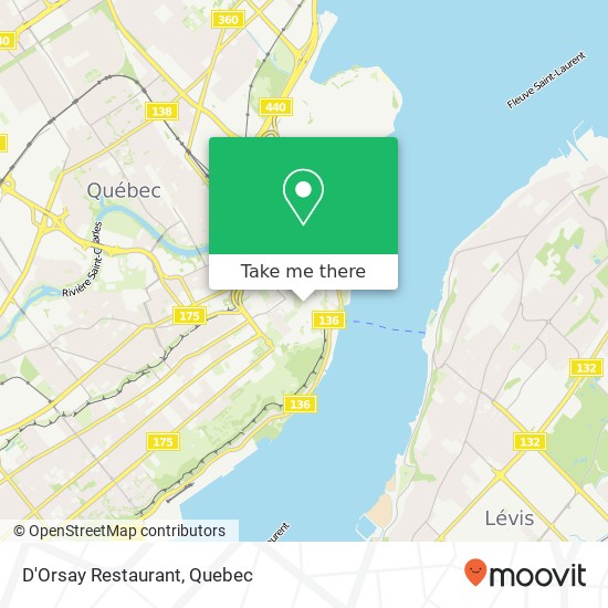 D'Orsay Restaurant, 65 Rue de Buade Québec, QC G1R 4A2 map