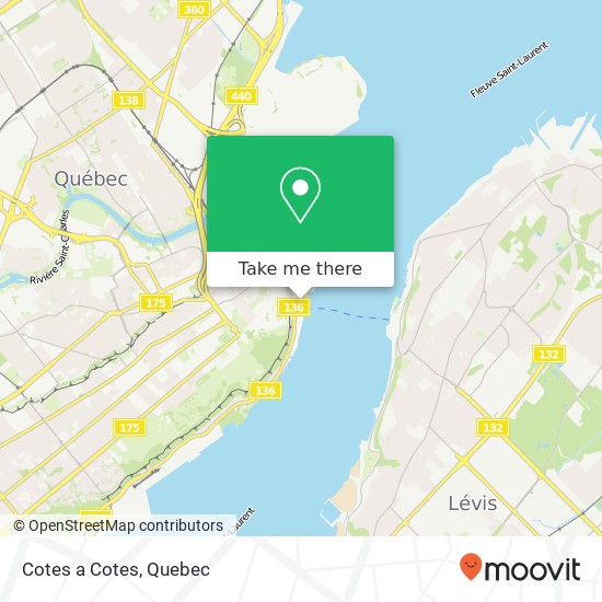 Cotes a Cotes, 21 Rue Sous-le-Fort Québec, QC G1K 4G6 map