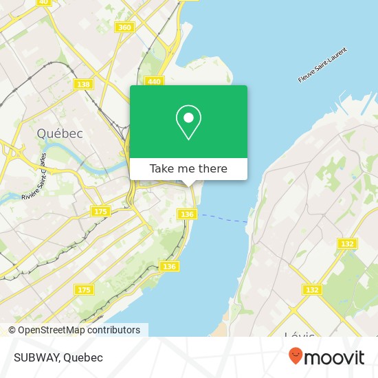 SUBWAY, 44 Rue St-Paul Québec, QC G1K 3V7 map