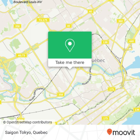 Saigon Tokyo, Québec, QC G1M map