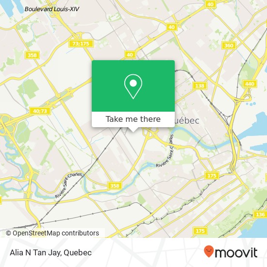 Alia N Tan Jay, Québec, QC G1M map