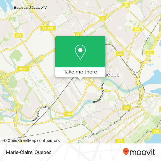 Marie-Claire, Québec, QC G1M map