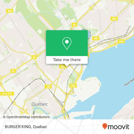 BURGER KING, 2485 Boulevard Ste-Anne Québec, QC G1J map
