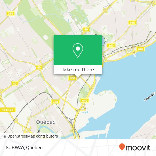 SUBWAY, 2485 Boulevard Ste-Anne Québec, QC G1J map