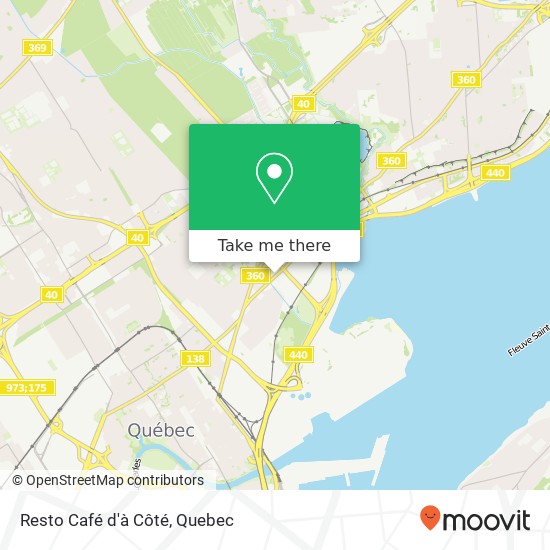 Resto Café d'à Côté, 2485 Boulevard Ste-Anne Québec, QC G1J map