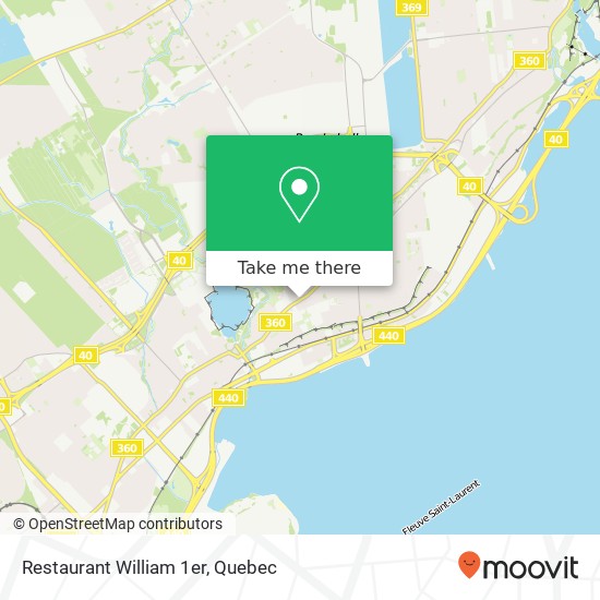 Restaurant William 1er, 631 Avenue Royale Québec, QC G1E map