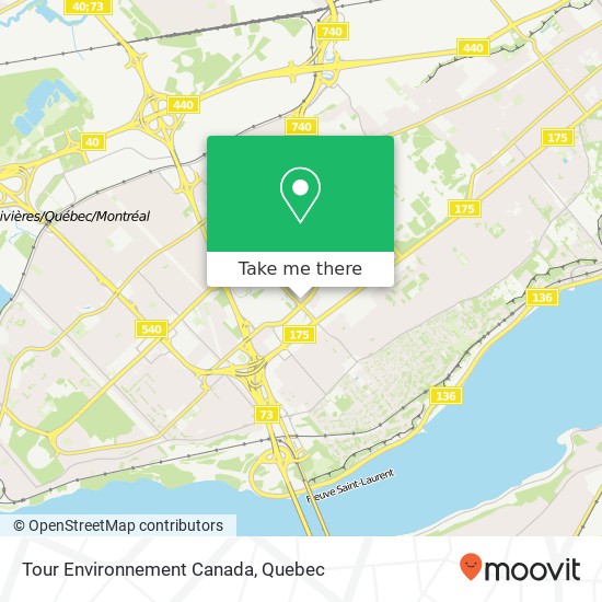 Tour Environnement Canada map