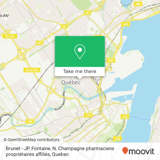 Brunet - JP. Fontaine, N. Champagne pharmaciens propriétaires affiliés map