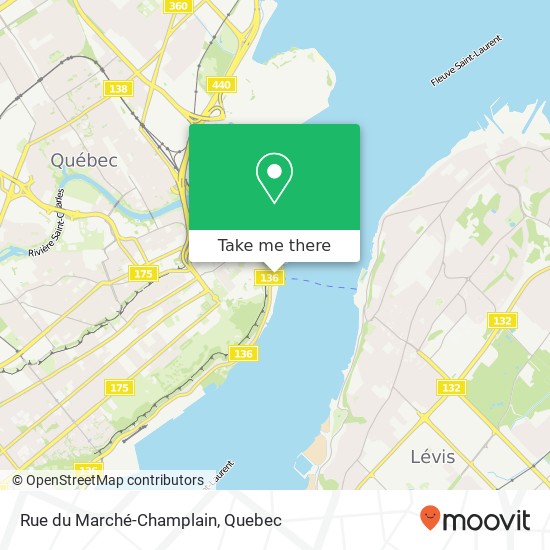 Rue du Marché-Champlain map