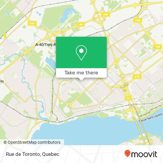 Rue de Toronto map