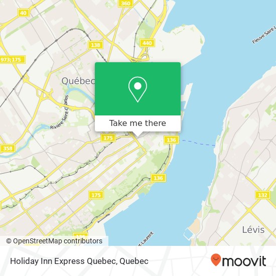 Holiday Inn Express Quebec map