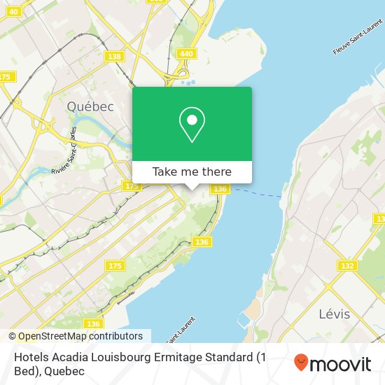 Hotels Acadia Louisbourg Ermitage Standard (1 Bed) map
