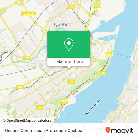 Quebec Commission Protection map