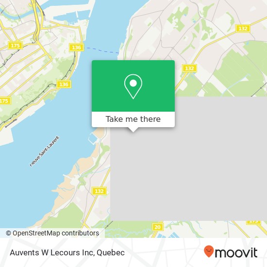 Auvents W Lecours Inc map